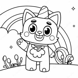 Pagina Para Colorear De Unikitty Feliz Con Arcoiris 9627-7855