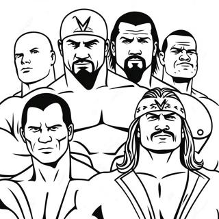 Pagina Para Colorear De Superestrellas De Wwe En Accion 9707-7919