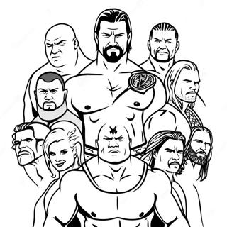 Pagina Para Colorear De Superestrellas De Wwe En Accion 9707-7920