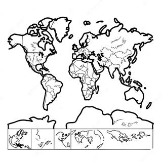 Pagina Para Colorear Del Mapa Del Mundo 9726-7938