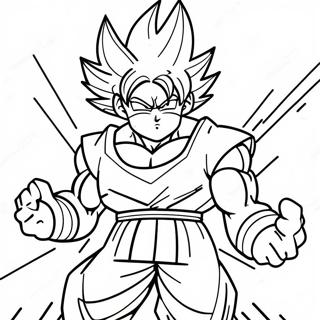 Goku Ultra Instinct En Pose De Batalla Pagina Para Colorear 9757-7965