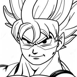 Goku Ultra Instinct En Pose De Batalla Pagina Para Colorear 9757-7967