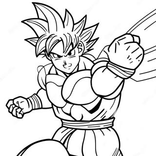 Goku Ultra Instinct En Pose De Batalla Pagina Para Colorear 9757-7968