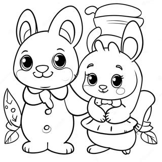 Pagina Para Colorear De La Linda Familia Calico Critters 9777-8046