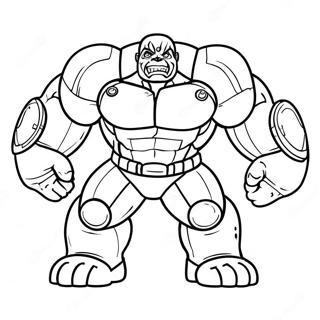 Pagina Para Colorear De Hulk Buster En Accion 9867-8120