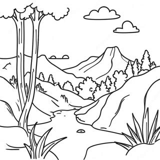 Pagina Para Colorear De Paisaje En Acuarela 9896-8140