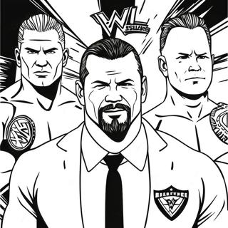 Pagina Para Colorear De Superestrellas De La Wwe En Accion 9907-8151