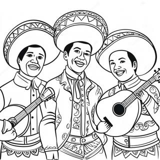 Pagina Para Colorear De Una Banda Mariachi Vibrante 992-794