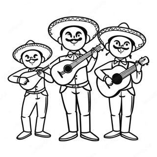 Pagina Para Colorear De Una Banda Mariachi Vibrante 992-796